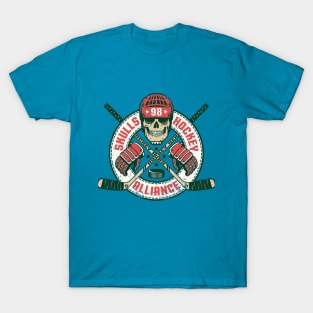 Hockey emblem with skull T-Shirt